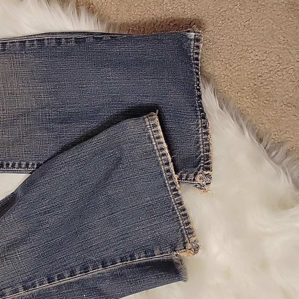 Abercrombie & Fitch distressed bootcut blue jeans 5 pocket 100% cotton Size 6R … - Picture 3 of 10